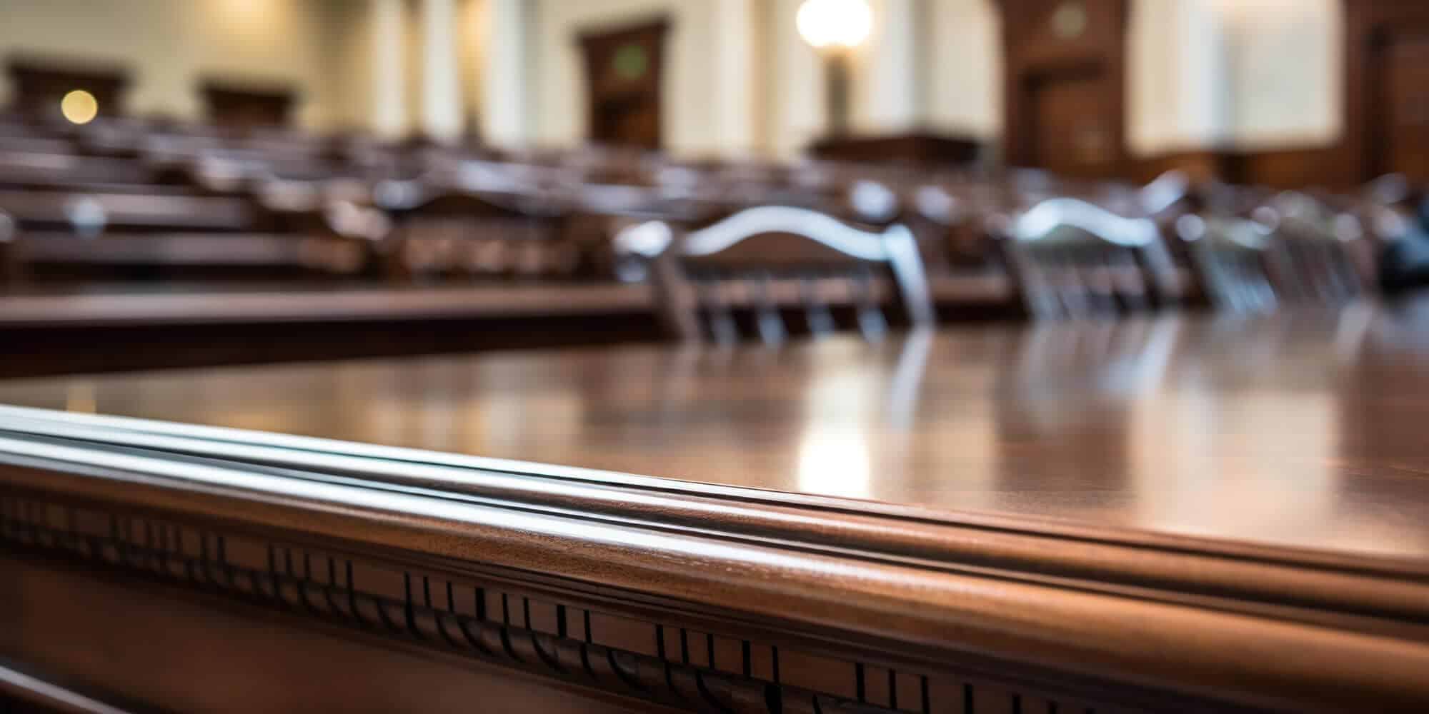 An empty courtroom